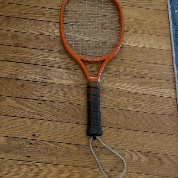 Racquetball Racket Vintage 1970's Leach Bandido San Diego- with Orange frame - Picture 2 of 10